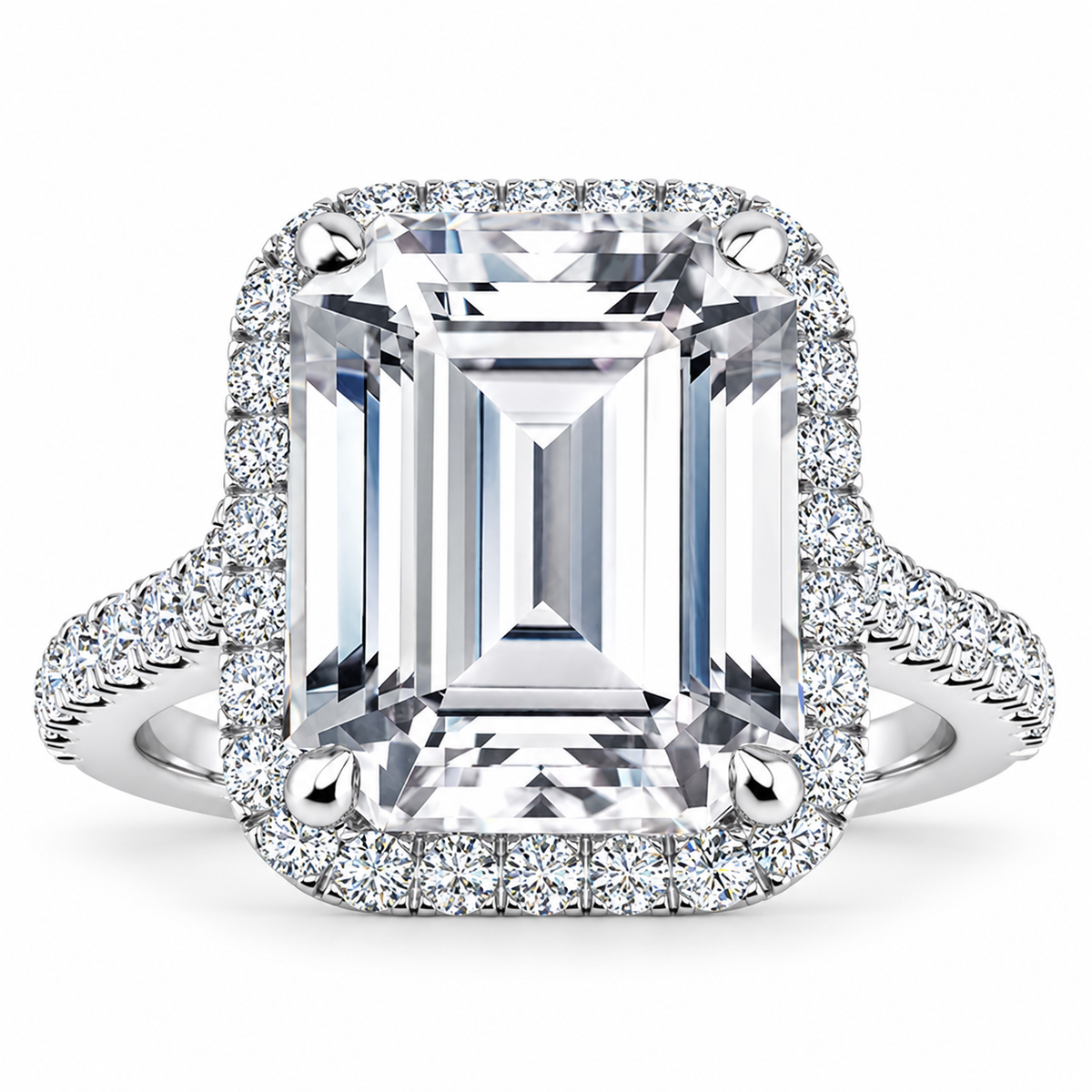 Autumn Lab Grown Diamond Ring — white gold — front view