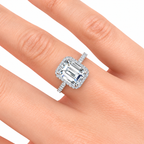 Autumn Lab Grown Diamond Ring — white gold — on hand