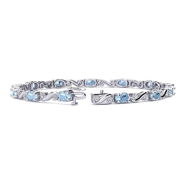Twist Aquamarine Bracelet