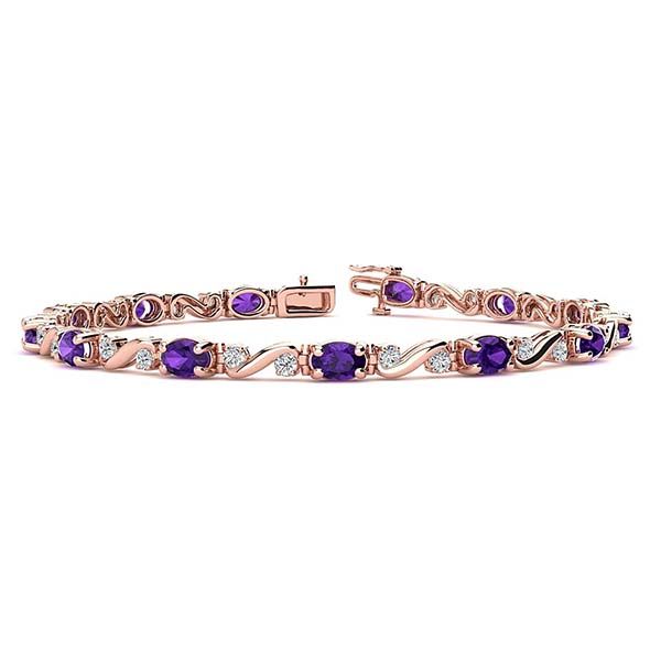 Twist Amethyst Bracelet