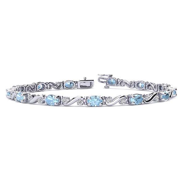 Twist Aquamarine Bracelet