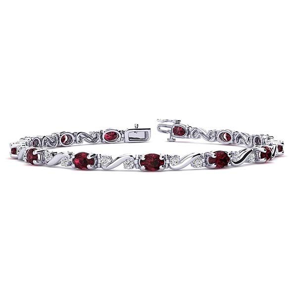 Twist Garnet Bracelet