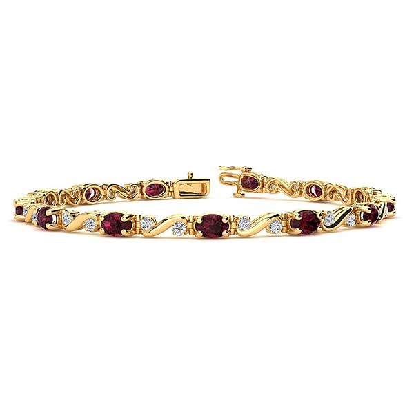 Twist Garnet Bracelet