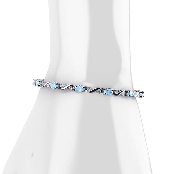 Twist Aquamarine Bracelet