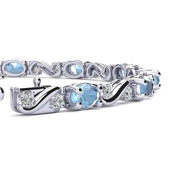 Twist Aquamarine Bracelet