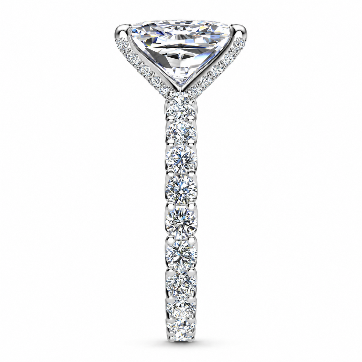 Baz Lab Grown Diamond Ring — white gold — end view