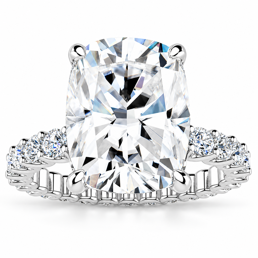 Baz Lab Grown Diamond Ring — white gold — front view