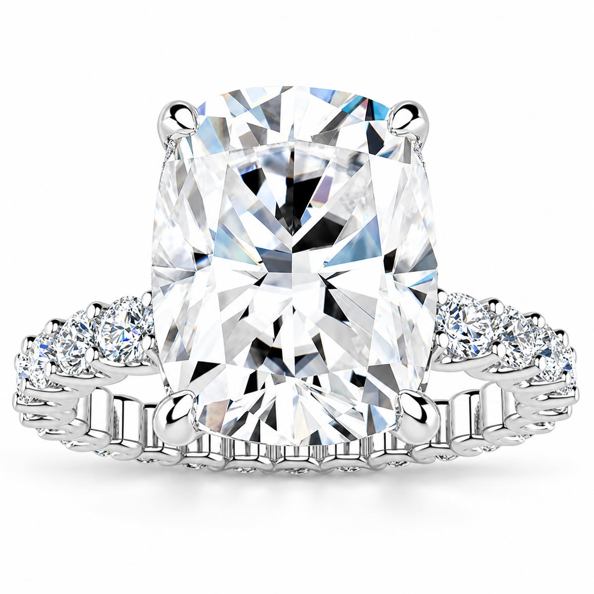 Baz Lab Grown Diamond Ring — white gold — front view