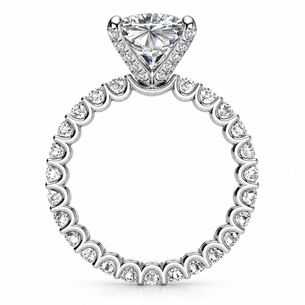 Baz Lab Grown Diamond Ring — white gold — side view