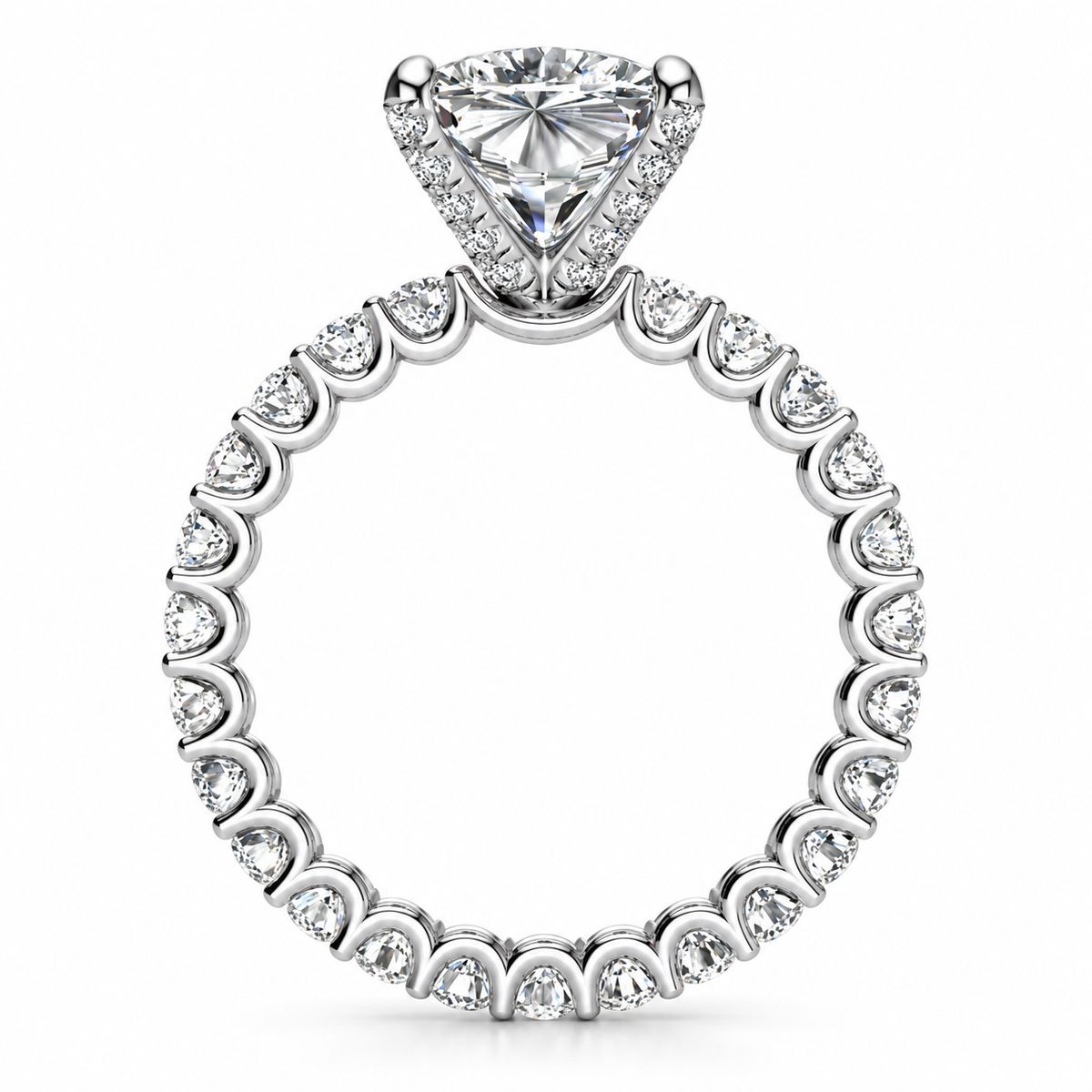 Baz Lab Grown Diamond Ring — white gold — side view