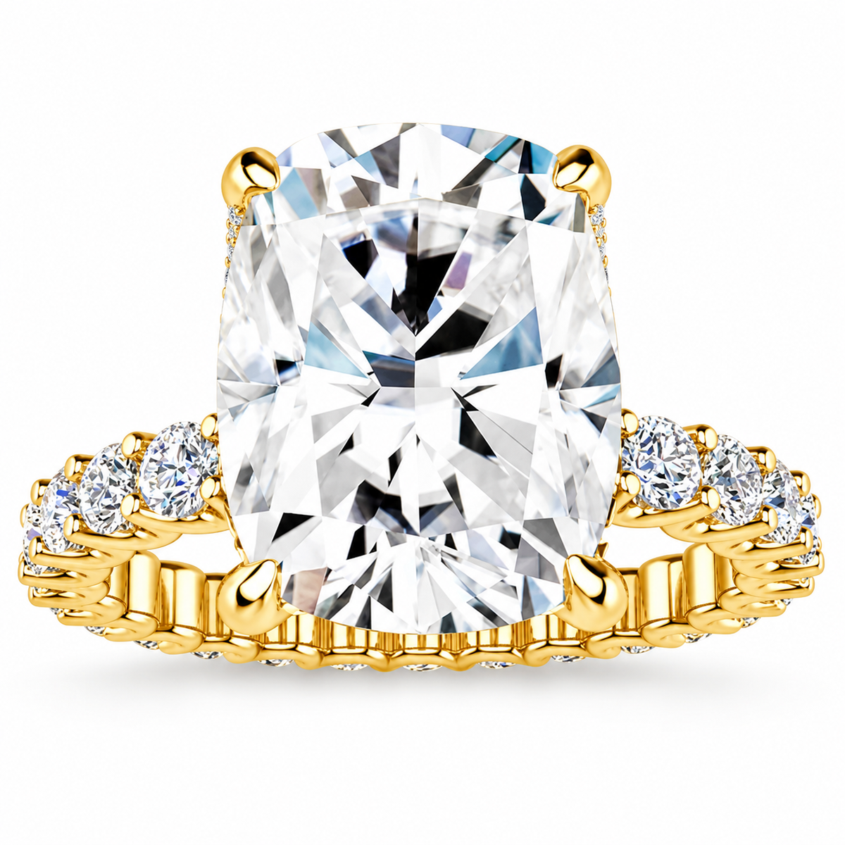 Baz Lab Grown Diamond Ring — yellow gold — front view