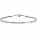 1.00 CTW lab-grown diamond tennis bracelet in 14k white gold — studio view