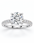 Breanna engagement ring - white gold front view