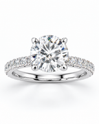 Breanna engagement ring - white gold front view