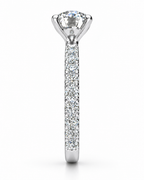 Breanna engagement ring - white gold side view