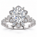Brenda Lab Grown Diamond Ring — white gold — front view