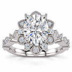 Brenda Lab Grown Diamond Ring — white gold — front view