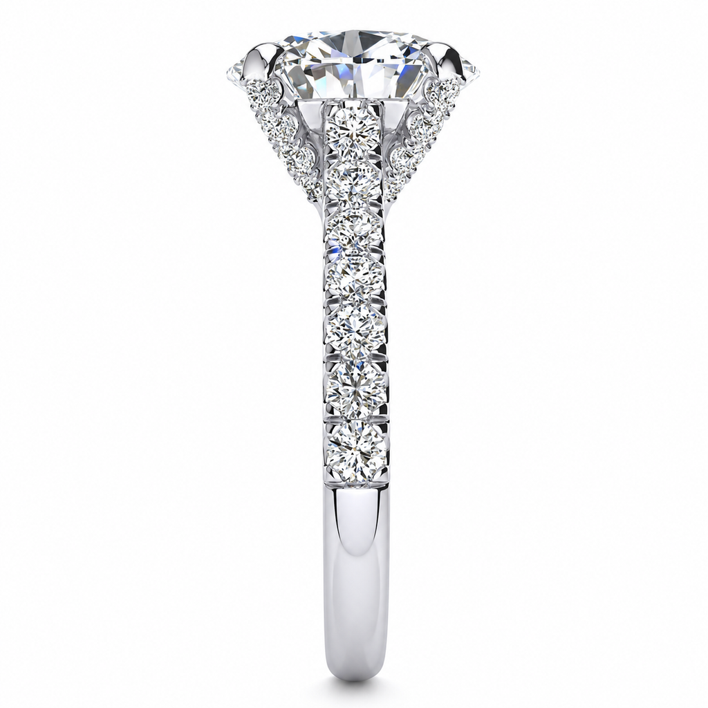 Brianna Lab Grown Diamond Ring — white gold — end view