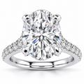 Brianna Lab Grown Diamond Ring — white gold — front view