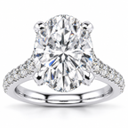 Brianna Lab Grown Diamond Ring — white gold — front view
