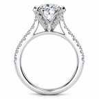 Brianna Lab Grown Diamond Ring — white gold — side profile
