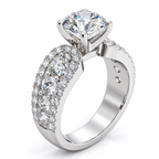 Britney Lab Grown Diamond Ring — white gold — end view