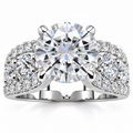 Britney Lab Grown Diamond Ring — white gold — front view