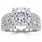 Britney Lab Grown Diamond Ring — white gold — front view