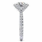 Britta engagement ring — white gold — end view