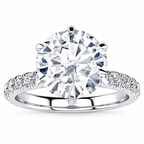 Britta engagement ring — white gold — front view