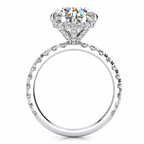 Britta engagement ring — white gold — side view