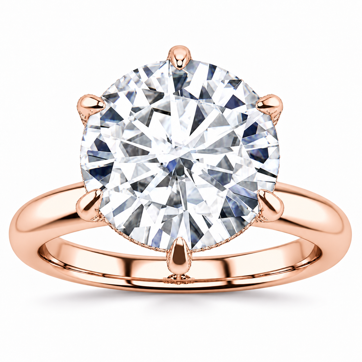 Brooke Lab Grown Diamond Ring — rose gold — front view