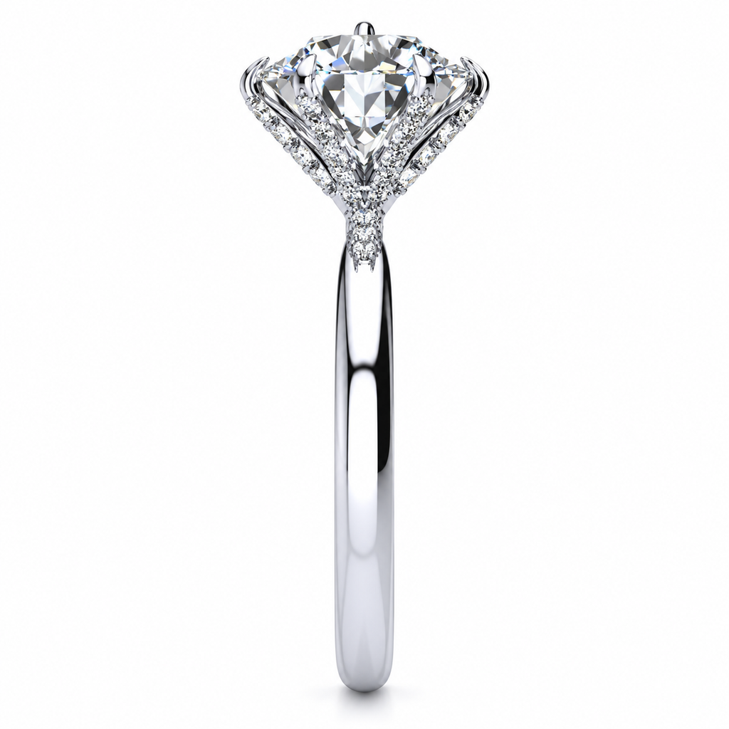 Brooke Lab Grown Diamond Ring — white gold — end view