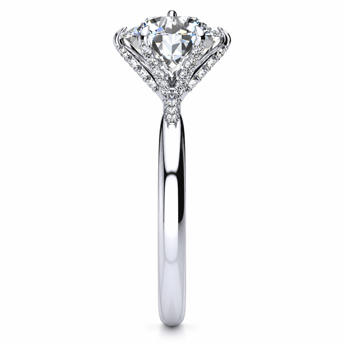 Brooke Lab Grown Diamond Ring — white gold — end view