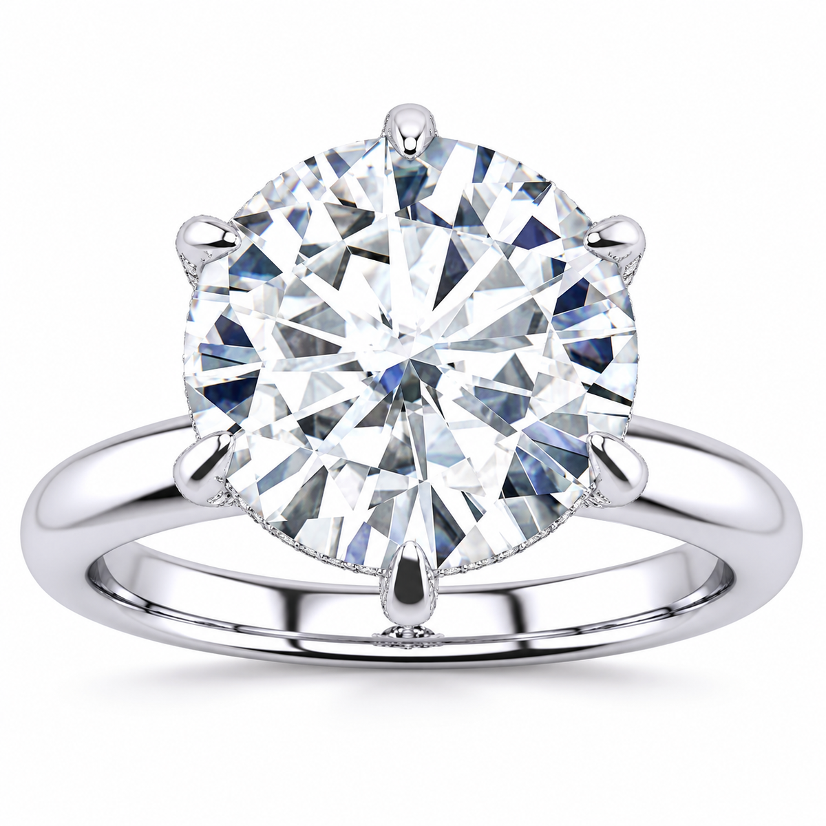 Brooke Lab Grown Diamond Ring — white gold — front view
