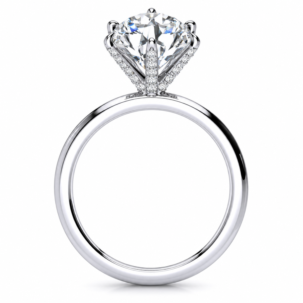 Brooke Lab Grown Diamond Ring — white gold — side profile