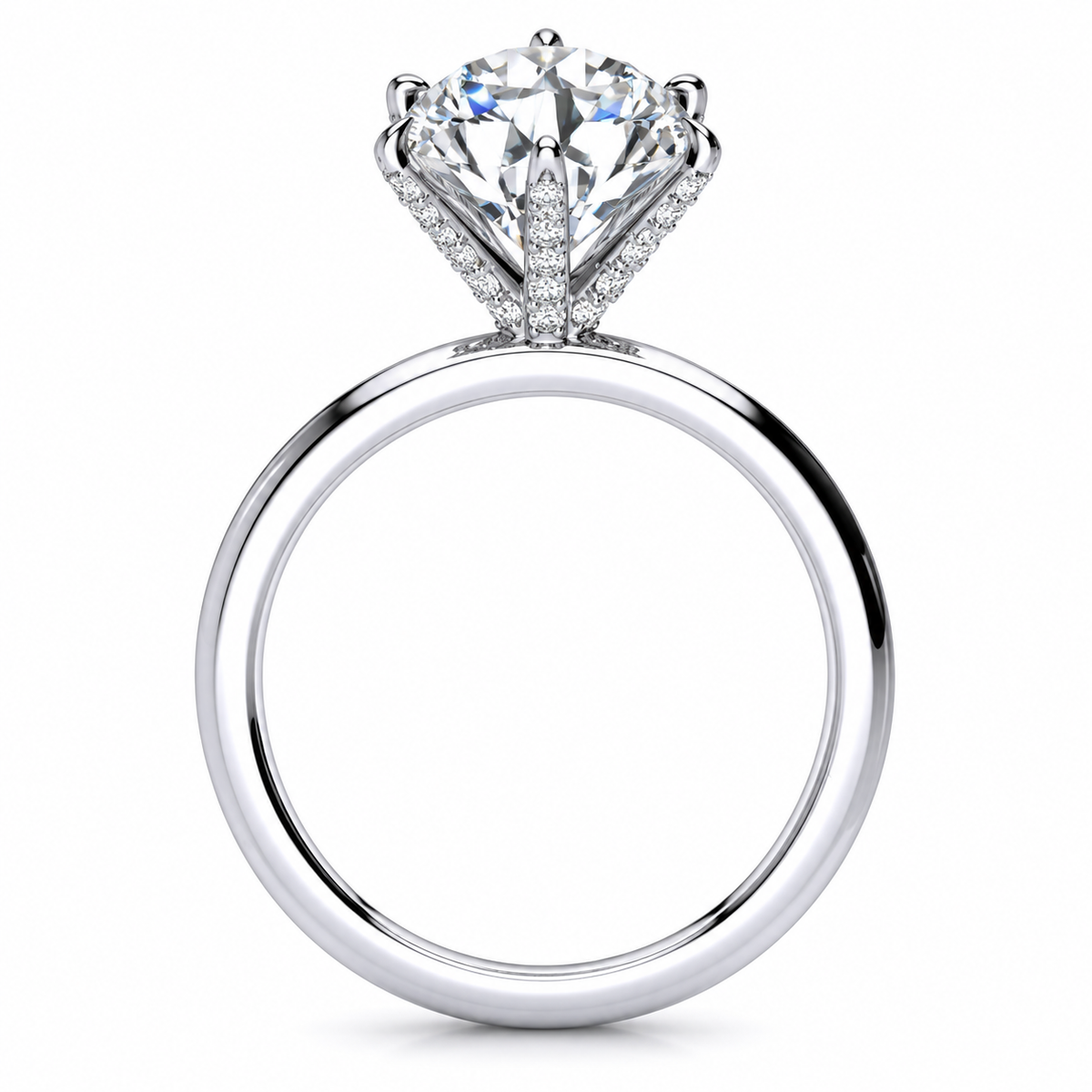 Brooke Lab Grown Diamond Ring — white gold — side profile