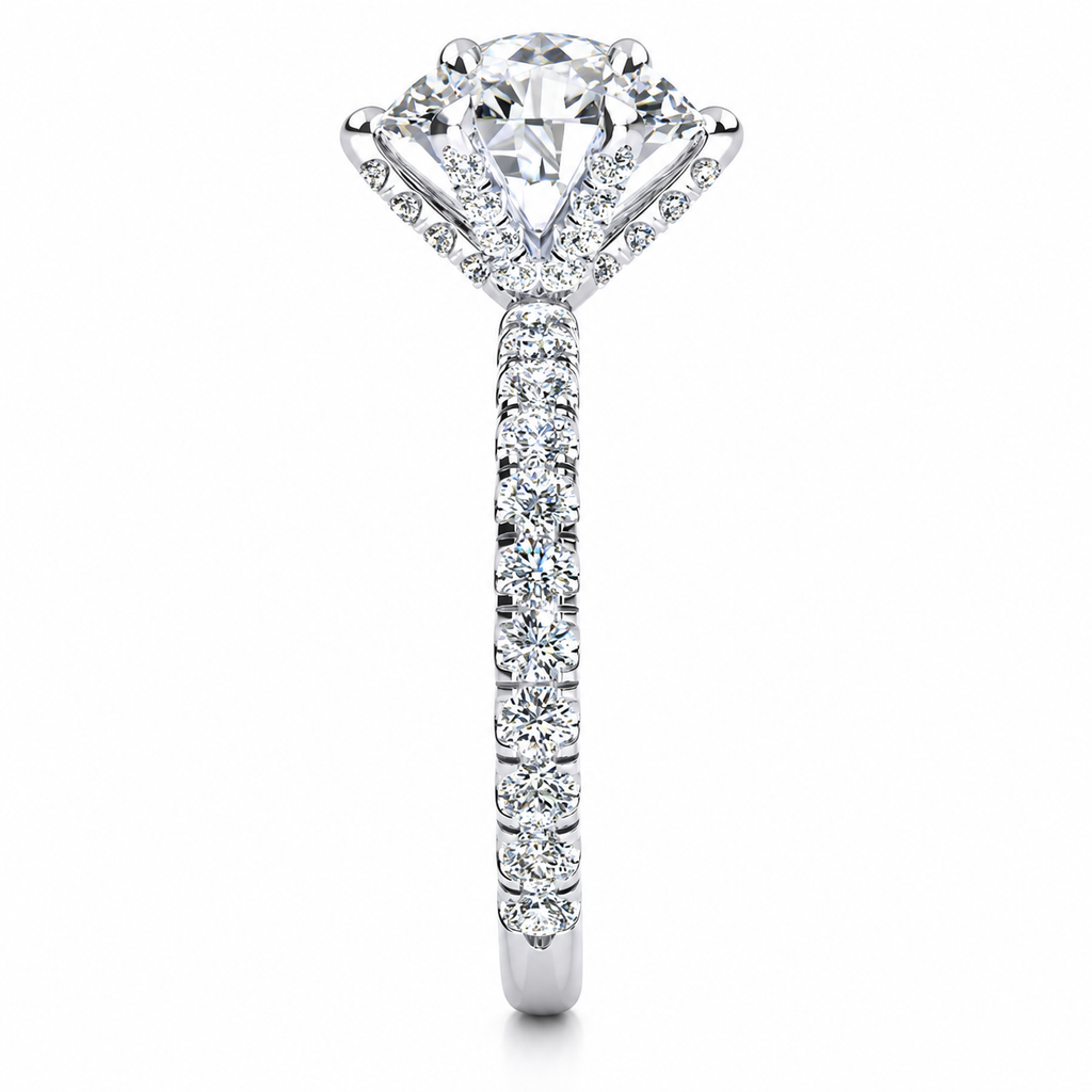 Brooklyn Oval Lab Grown Diamond Ring — white gold — end view