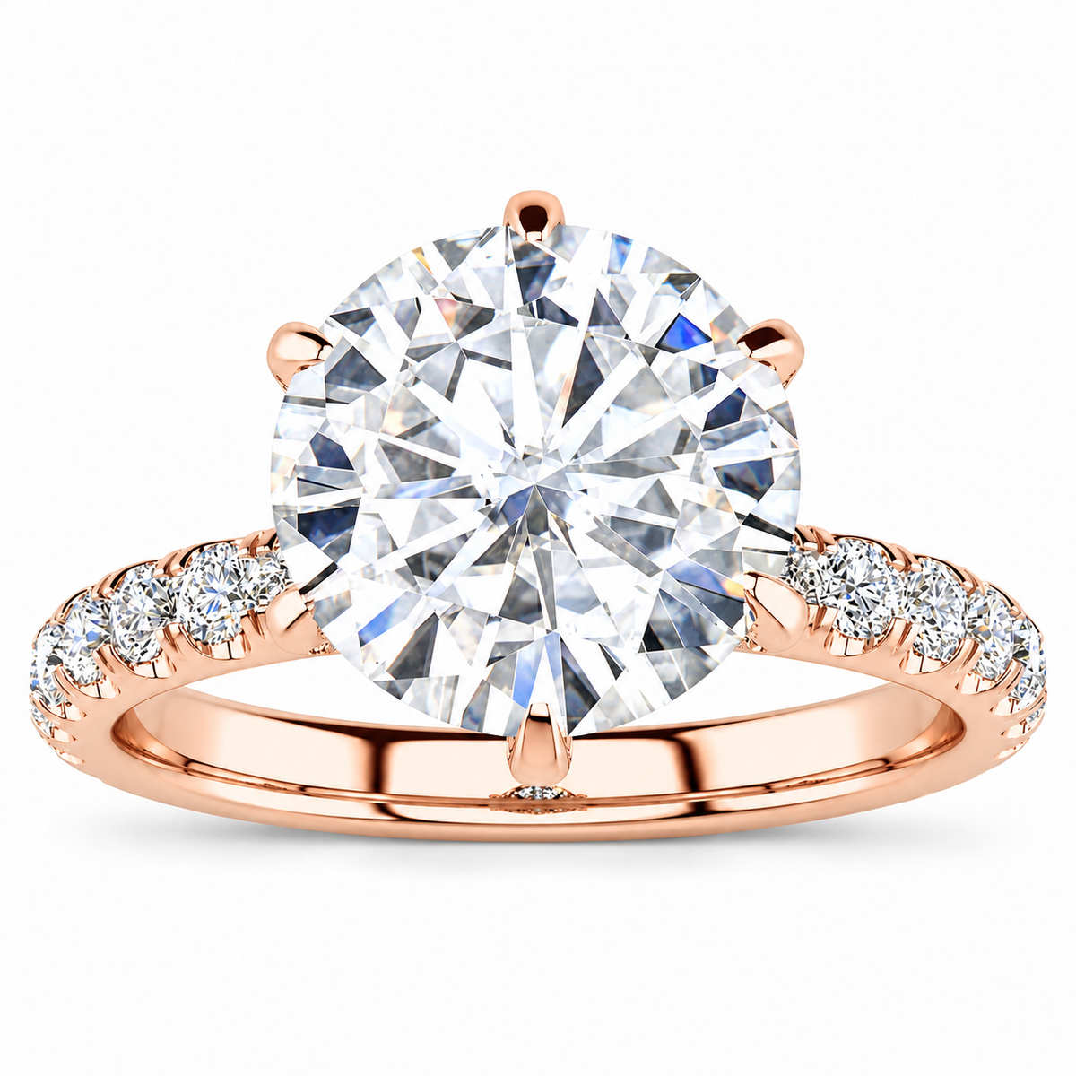 Brooklyn Lab Grown Diamond Ring — rose gold — front view