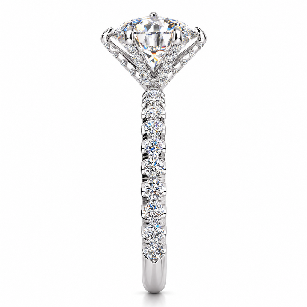 Brooklyn Lab Grown Diamond Ring — white gold — end view