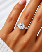 Brooklyn Lab Grown Diamond Ring — white gold — on hand