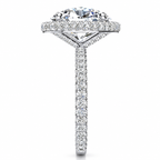 Carla engagement ring — white gold — end view