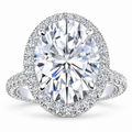 Carla engagement ring — white gold — front view