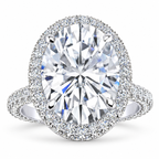 Carla engagement ring — white gold — front view