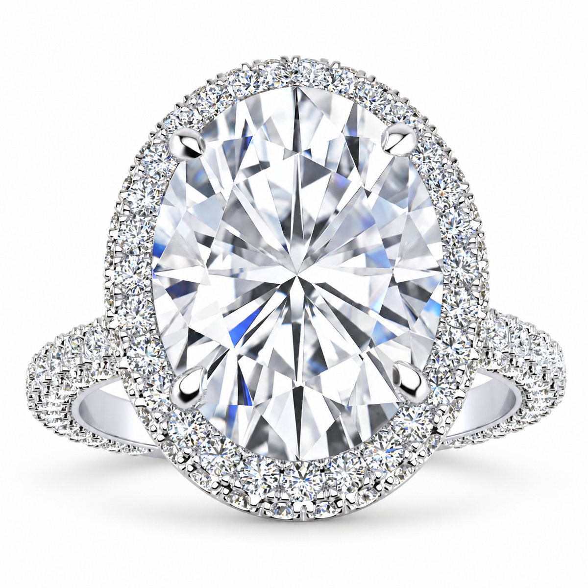 Carla engagement ring — white gold — front view