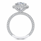 Carla engagement ring — white gold — side view