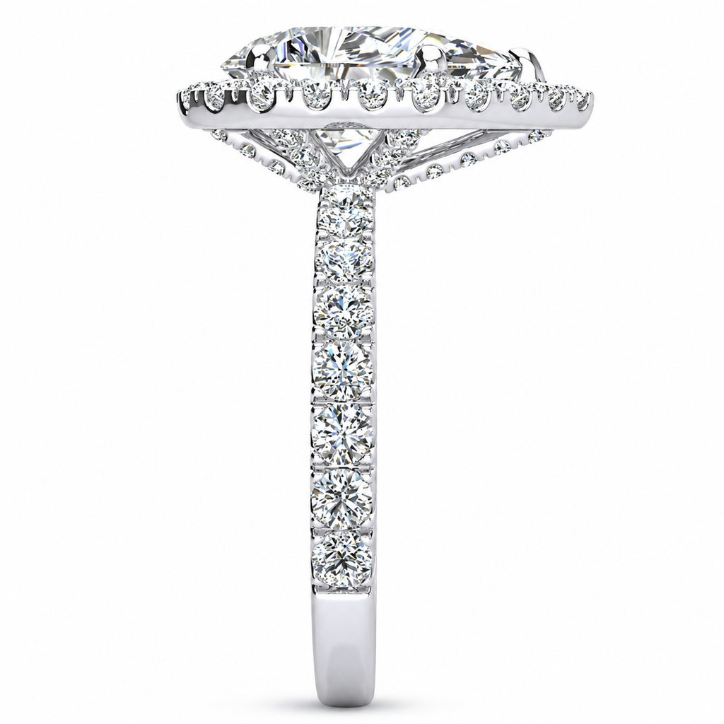 Caroline Lab Grown Diamond Ring — white gold — end view