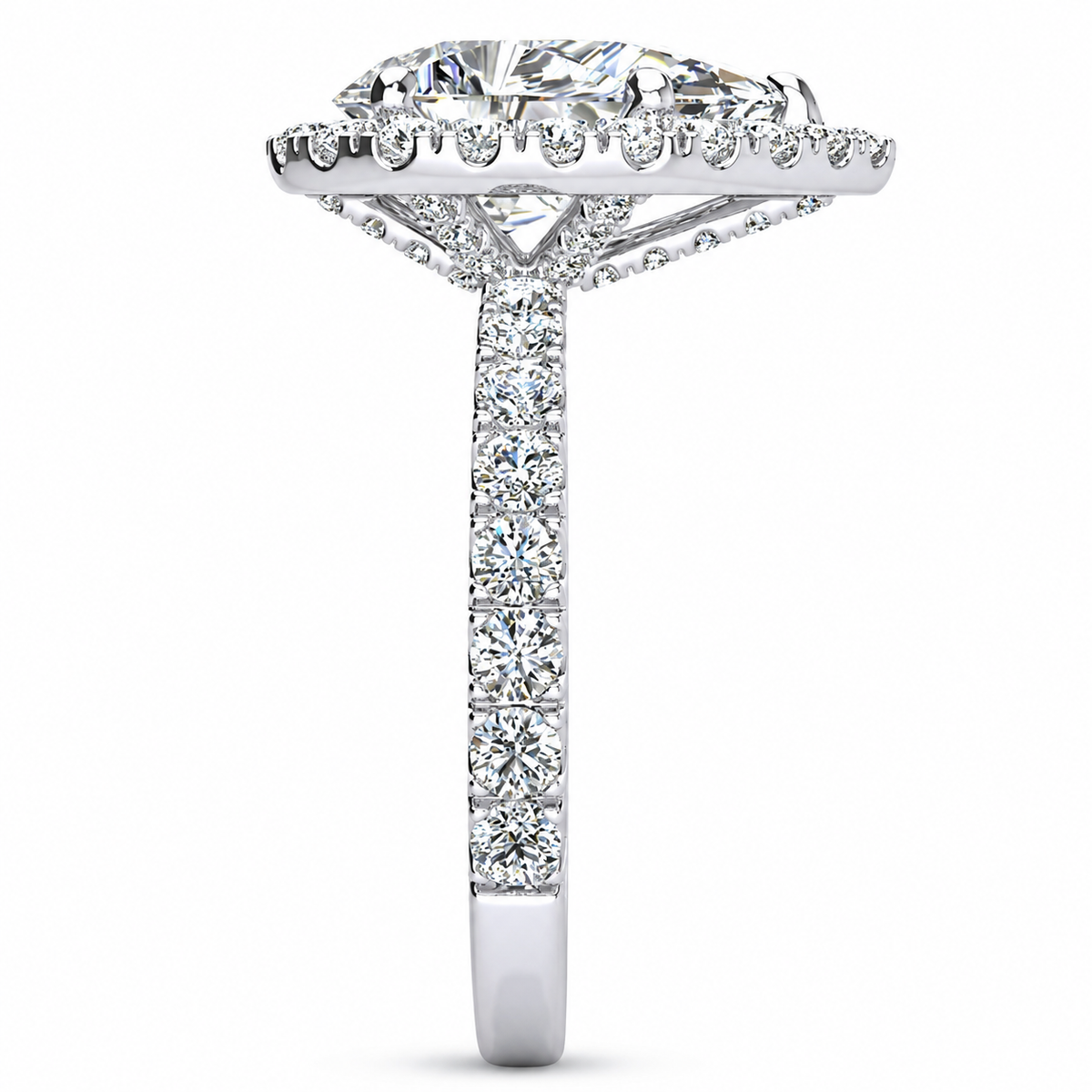 Caroline Lab Grown Diamond Ring — white gold — end view