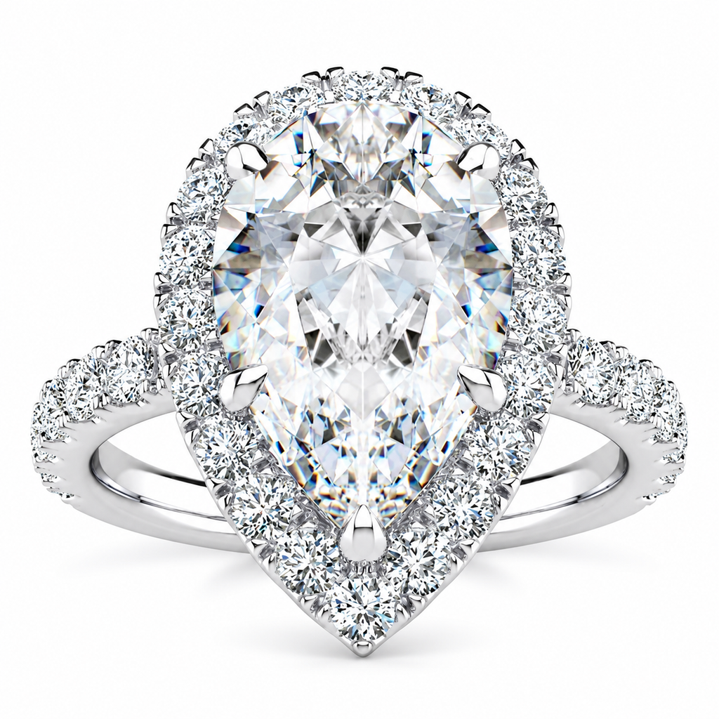 Caroline Lab Grown Diamond Ring — white gold — front view