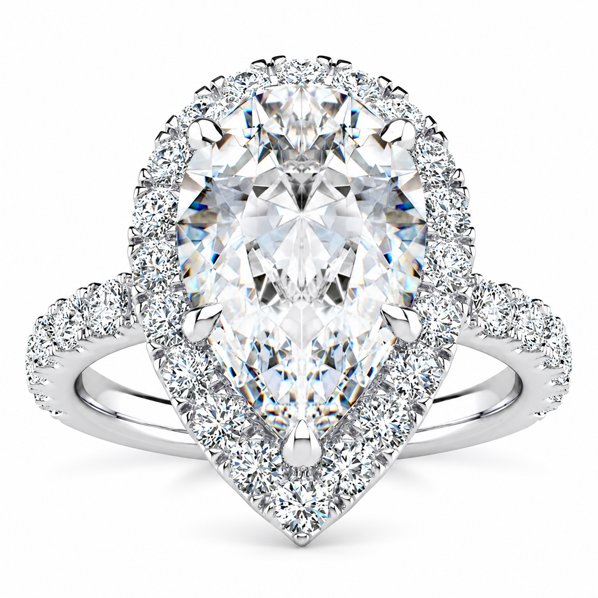 Caroline Lab Grown Diamond Ring — white gold — front view